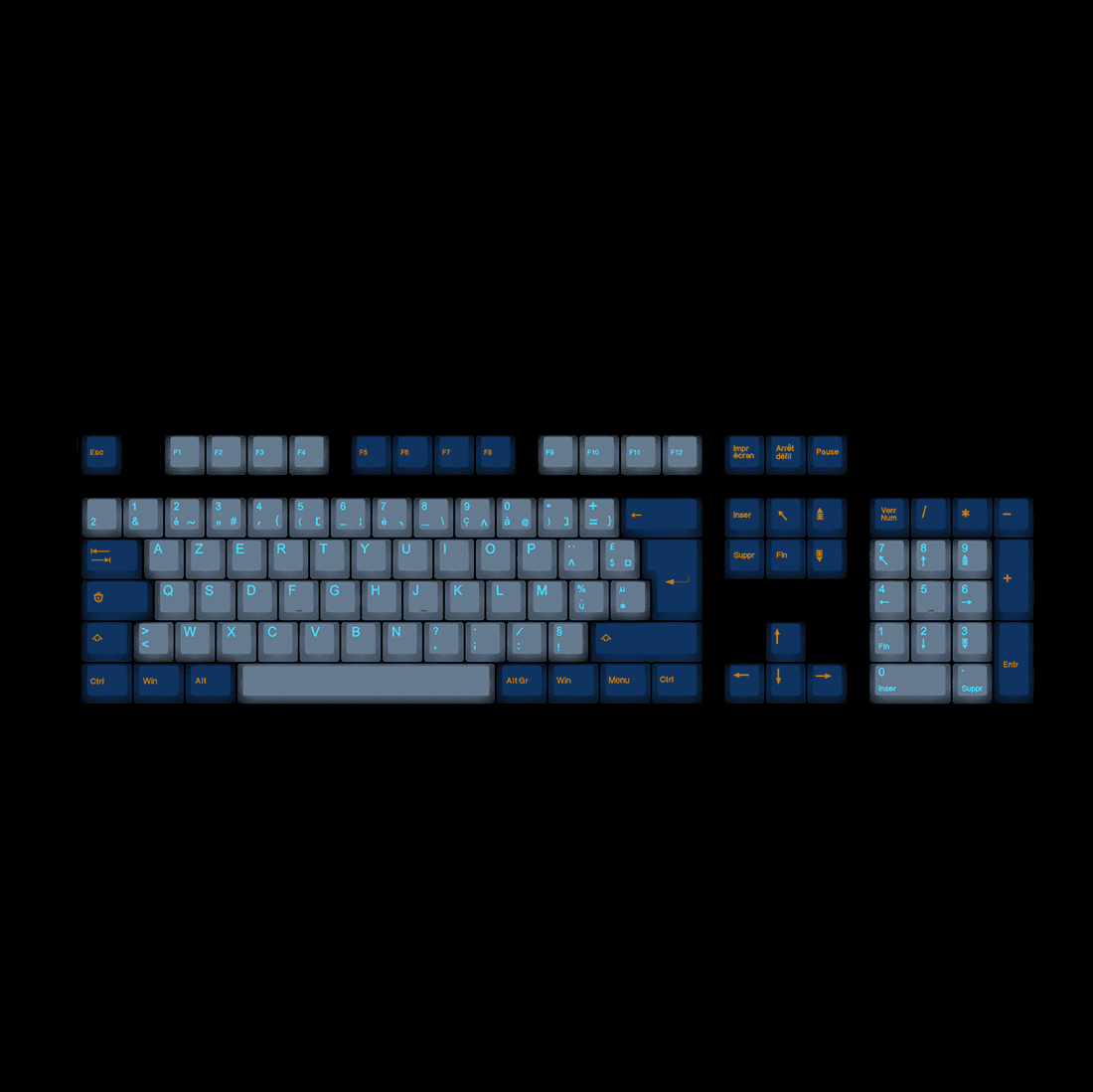 Tai-Hao Blue Moon (ISO-FR) Keycap Set