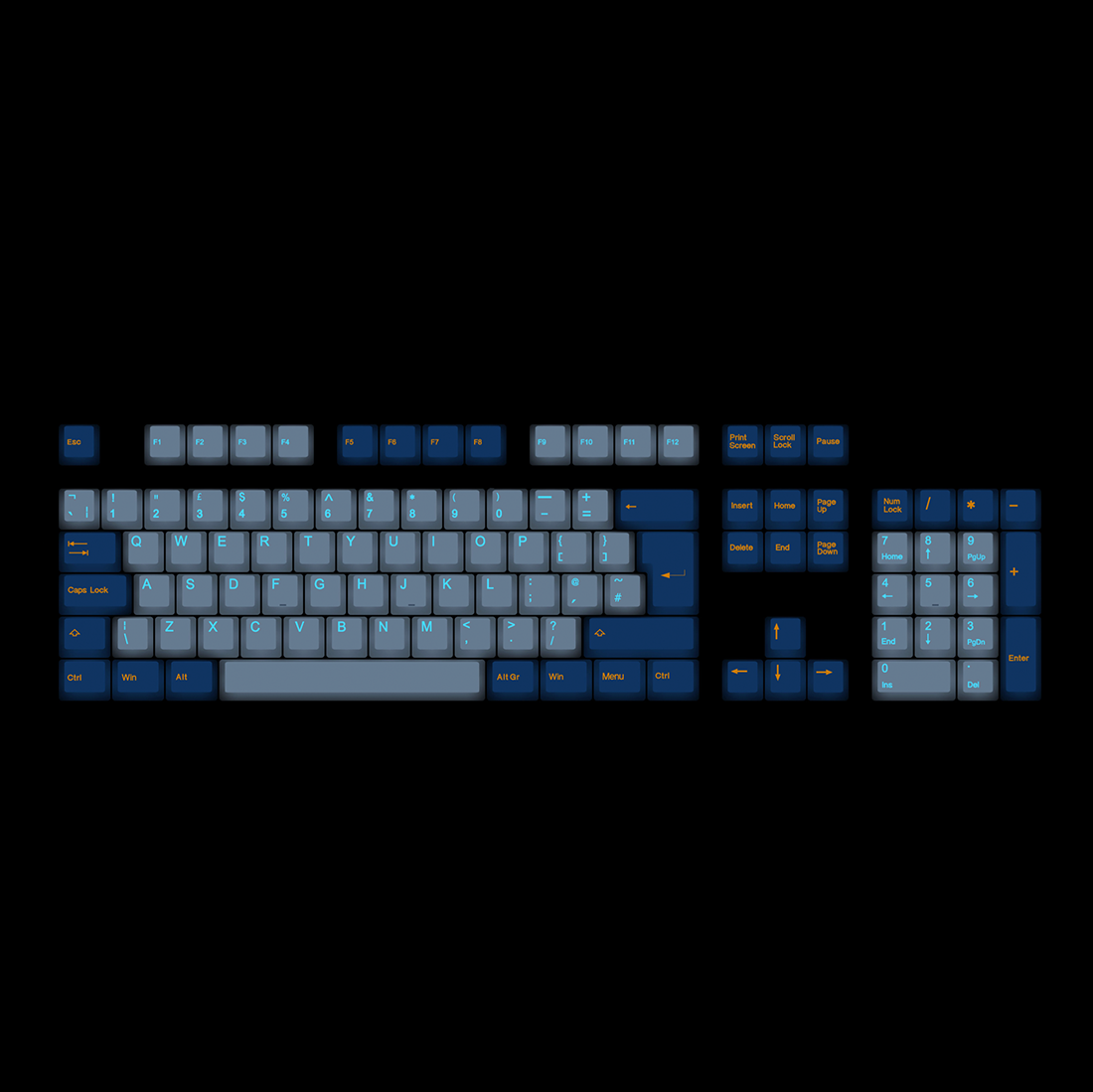 Tai-Hao Blue Moon (ISO-UK) Keycap Set
