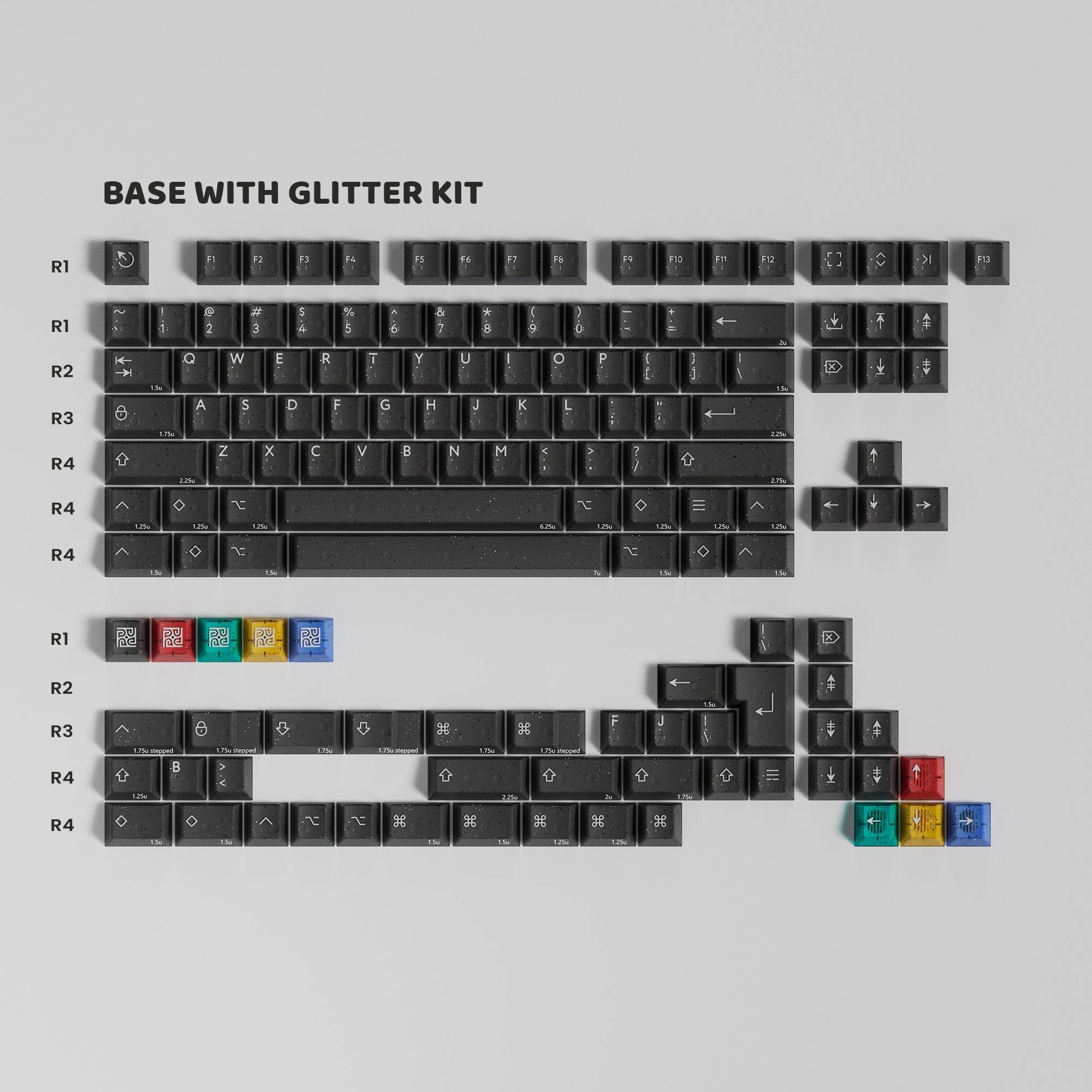 PBTFans Neon R2 Keycap Set