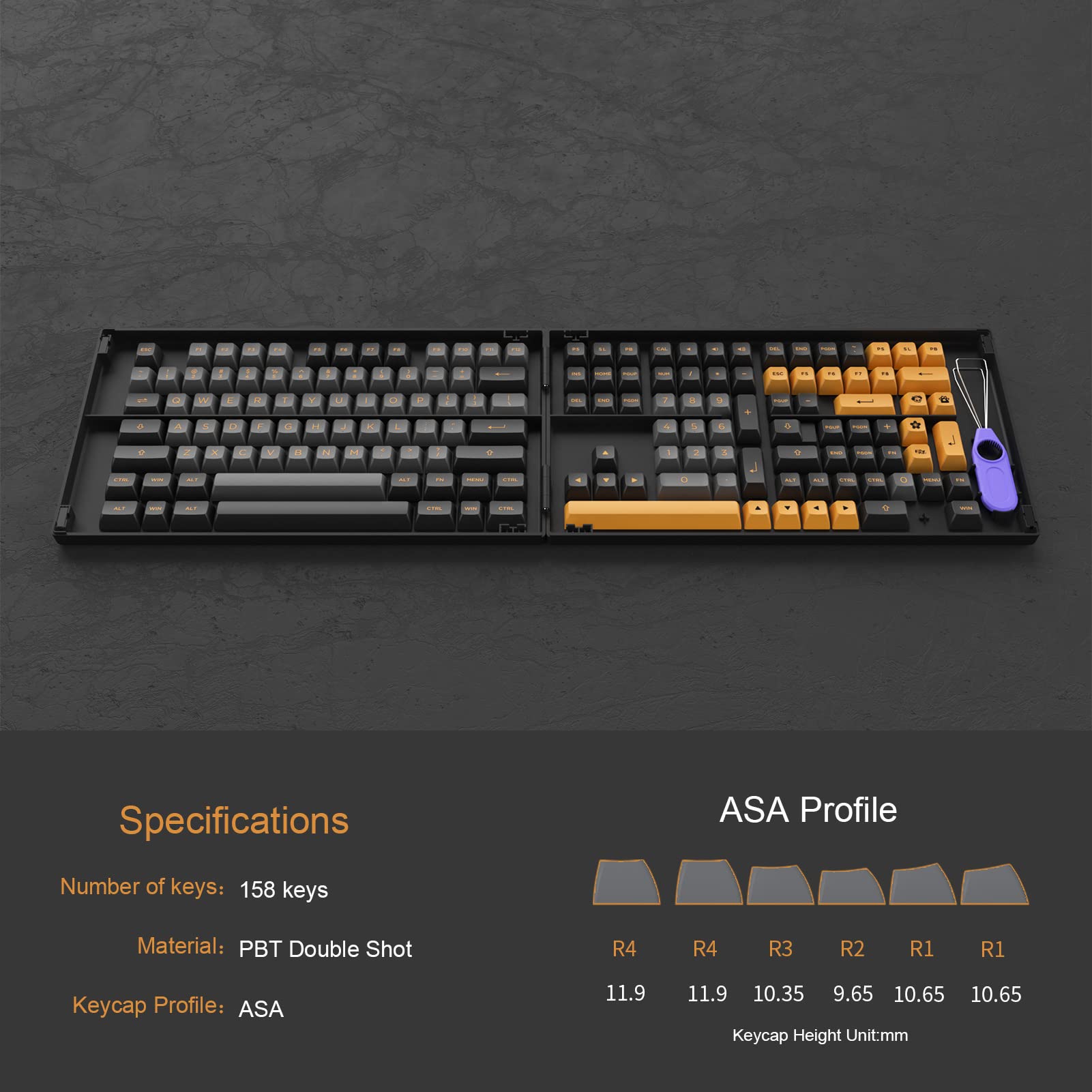 Akko Black & Bronze (ANSI) Keycap Set
