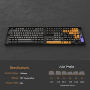 Akko Black & Bronze (ANSI) Keycap Set