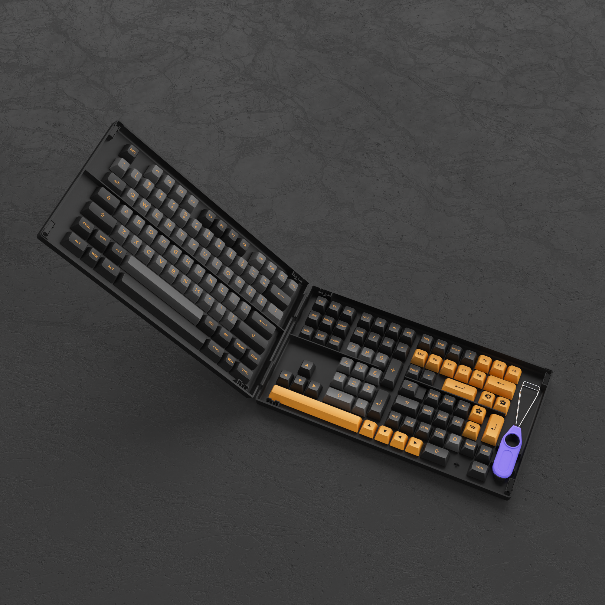 Akko Black & Bronze (ANSI) Keycap Set