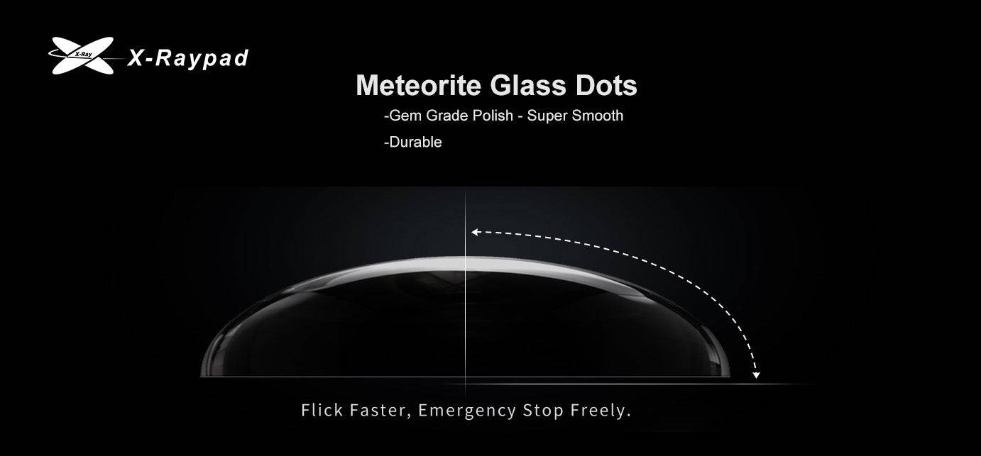 X-Raypad Meteorite Glass Mouse Skates - Universal Dots