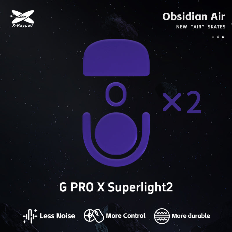 X-Raypad Obsidian (GPX2 / X2 SUPERSTRIKE) Mouse Skates