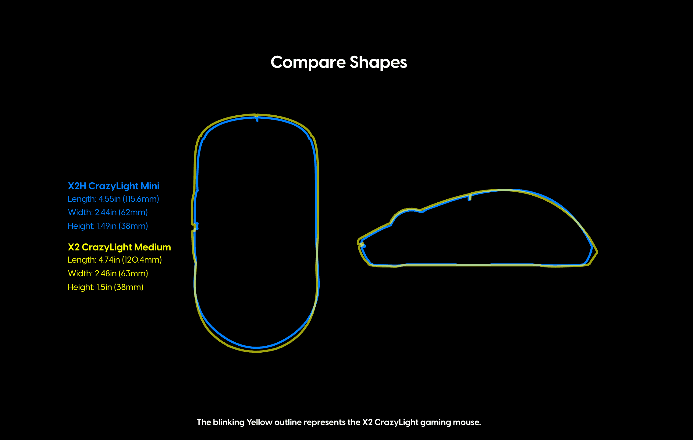 Pulsar X2 CRAZYLIGHT Medium (Jet Black) Mouse