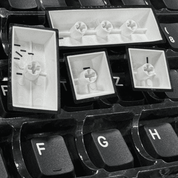 CK PBT White on Black (ISO - DE) Keycap Set - InputGear DE