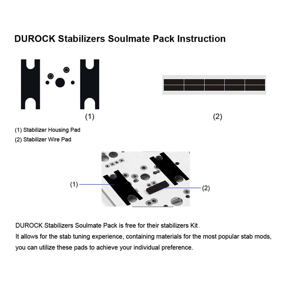 Durock Screw-In Stabilisers V3 Translucent - InputGear DE