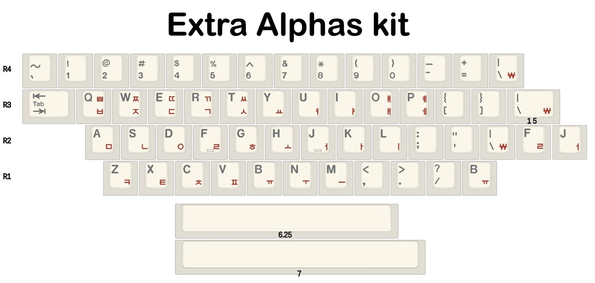 EPBT Simple Hangul Keycap Set - InputGear DE