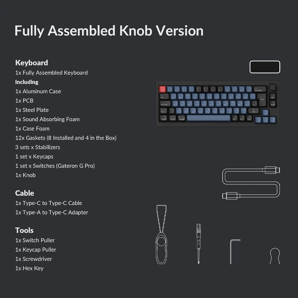 Keychron Q2 Knob Fully - Assembled (ISO - DE) - InputGear DE