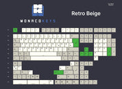 Monacokeys Retro Beige (ISO-DE) Keycap Set