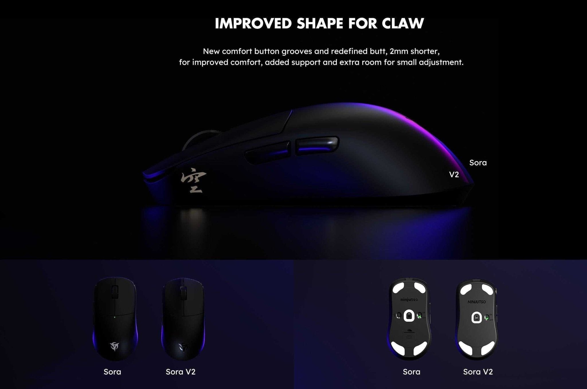 Ninjutso Sora V2 8K (Black) Mouse - InputGear DE