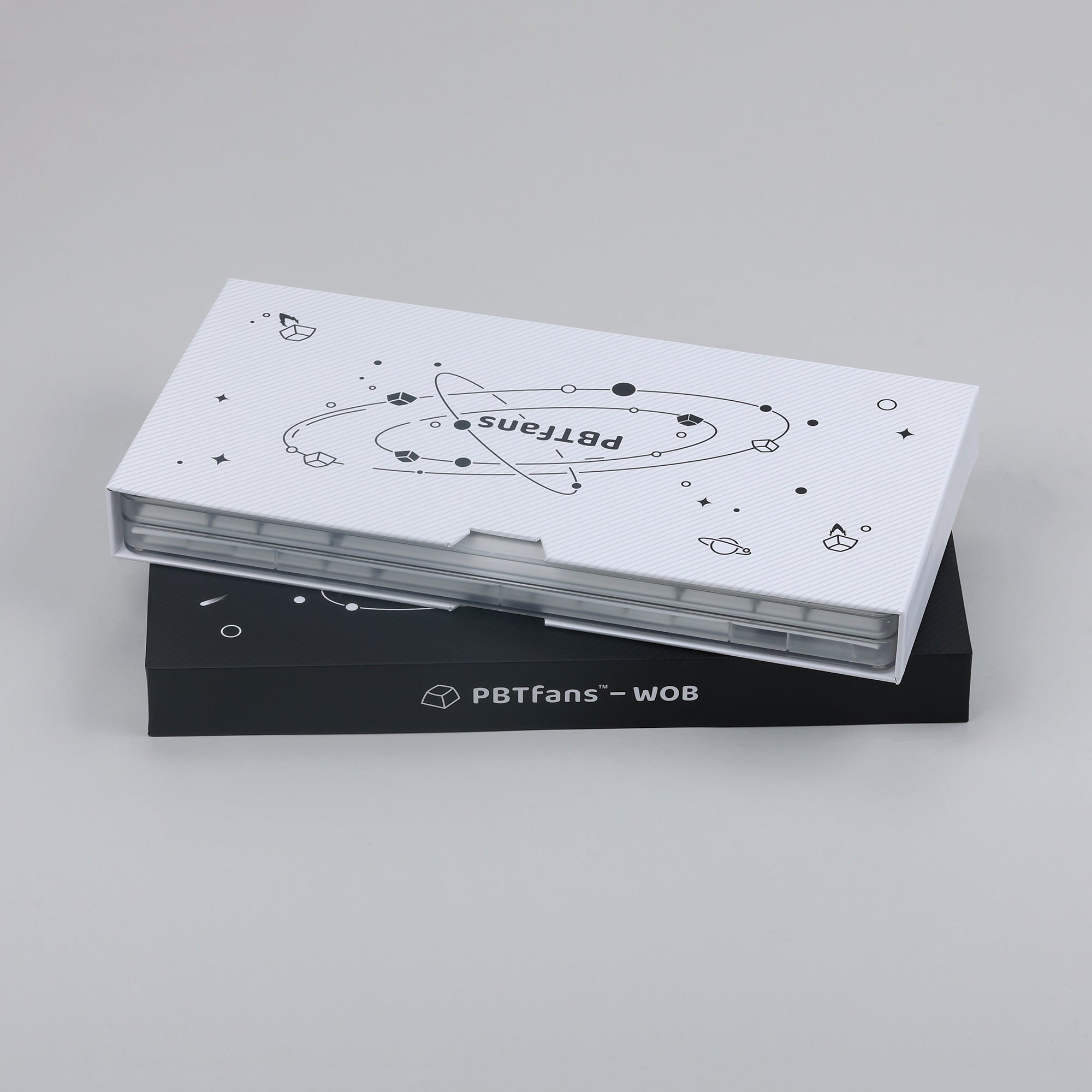 PBTFans White on Black Keycap Set - InputGear DE