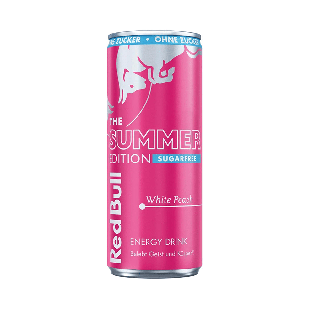 Red Bull White Peach Sugarfree Edition - 250ml Dose - InputGear DE
