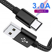 Schwarz Nylon USB - C Kabel (1m) - InputGear DE